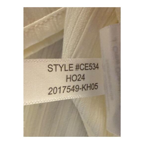 NEW J. Crew Women’s XXL Ivory Shadow-striped long-sleeve popover placket blouse - Picture 9 of 9